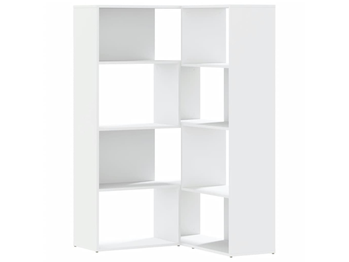 Corner Bookcase, Corner Bookcases Vidaxl Branco Madeira Processada (n/a)