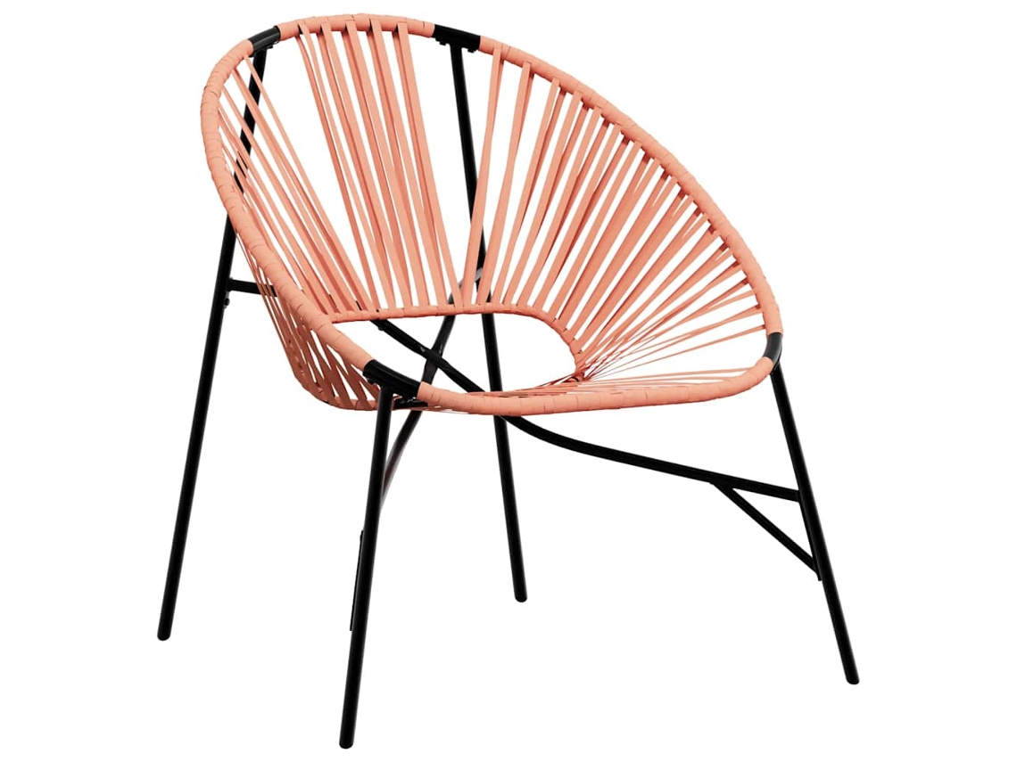 Maison Exclusive - Cadeira De Jardim Em Forma De Ovo Vime Pe Preto E Laranja