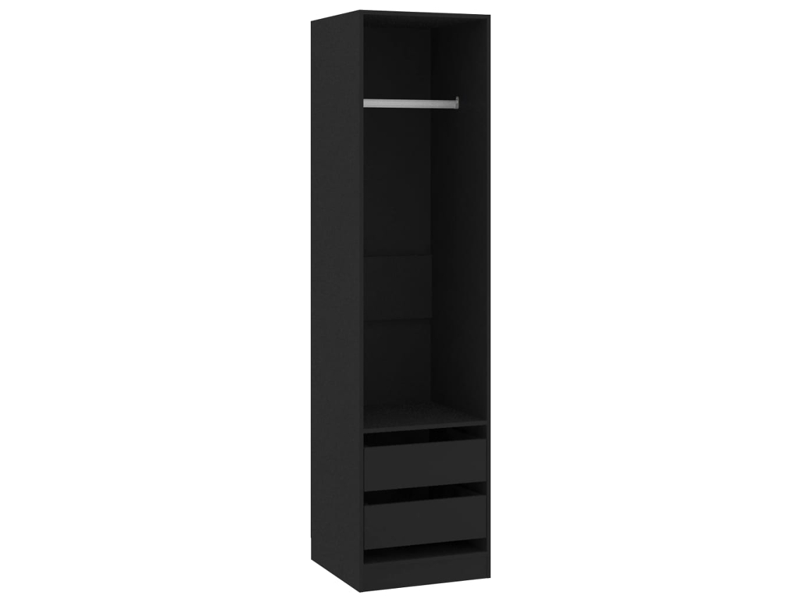Conjunto 1 Wardrobe, Wardrobes Vidaxl Preto Madeira Processada (50 X 50 X 200 Cm)
