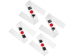 Conjunto De 4 Faixas De Cabeça Japonesas, Com Desenhos De Chef E Samurai, Multiuso Para Esportes E Culinária