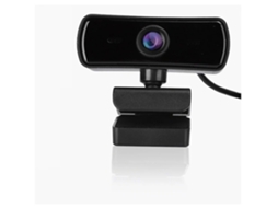 Webcam Usb Hd Comercial Com Rotação De 360°, Microfone E Foco Automático Para Ensino Online, Preta