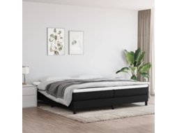 Vidaxl Cama Com Molas/colchão 200x200 Cm Tecido Preto