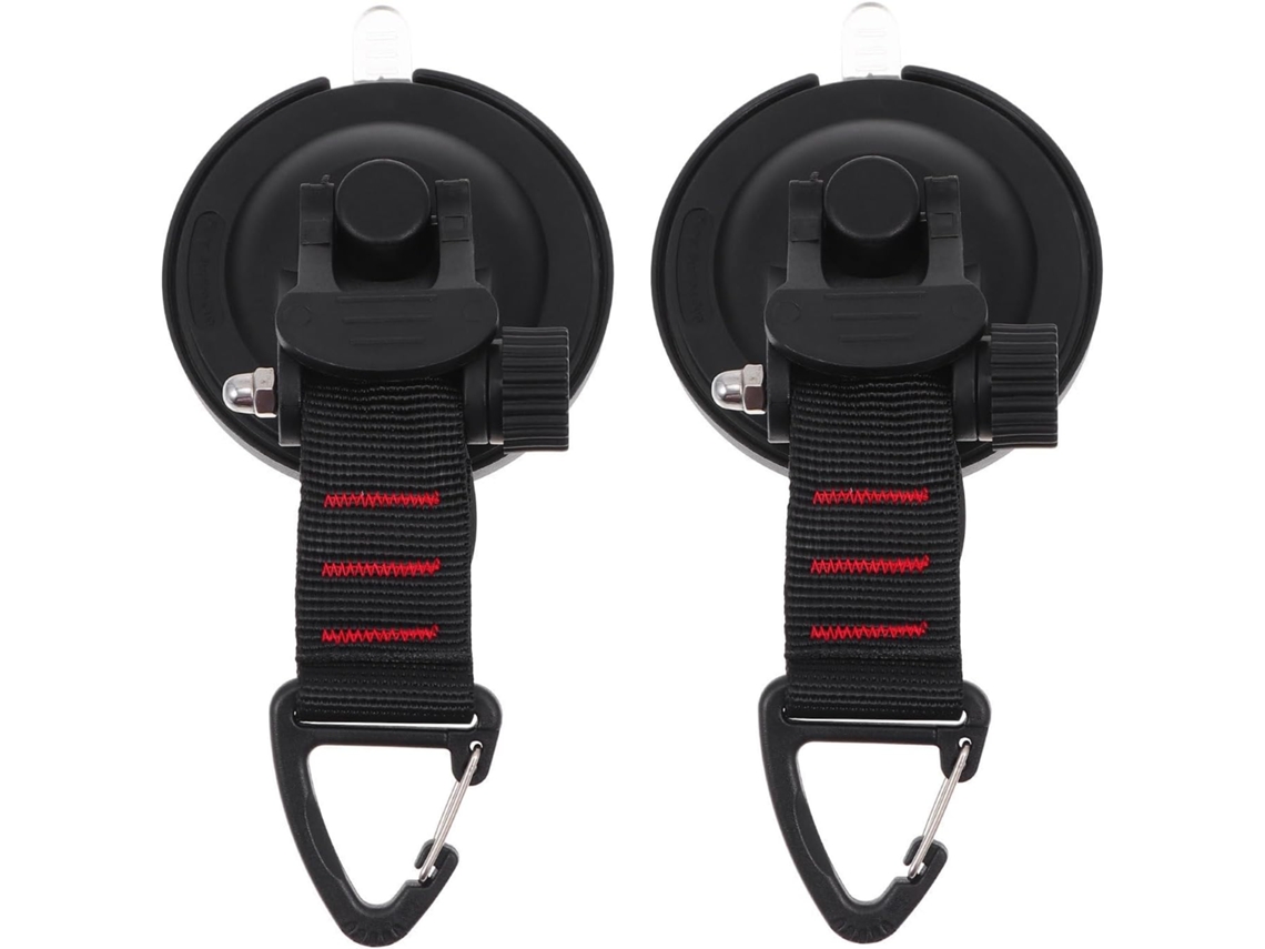 Conjunto De 2 Âncoras Ventosa Para Uso Externo, Ganchos De Fixação Resistentes Com Mosquetão Para Camping E Canoagem