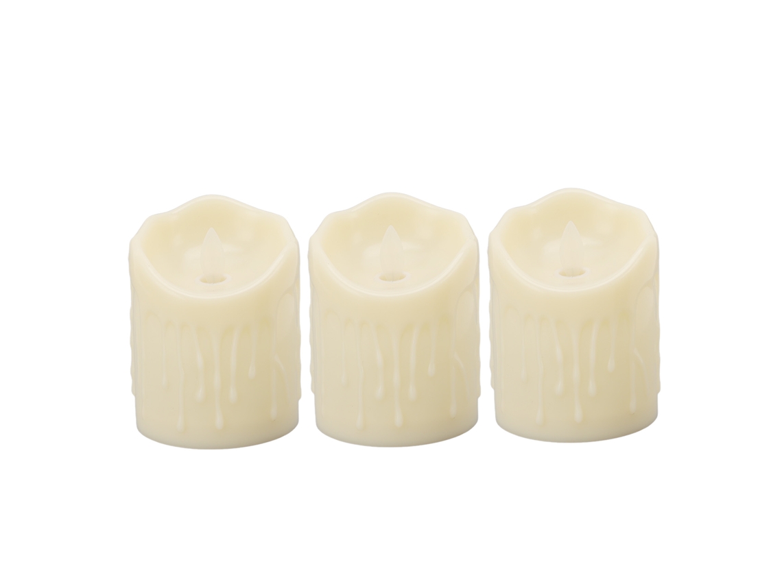 Velas de Led Realistas, Sem Chama, Alimentadas por Bateria, com Efeito de Chama Tremulante CHABERLU