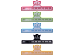 Conjunto De 5 Prendedores Partitura Para Piano, Com Várias Cores Amarelo, Vermelho, Verde, Azul E Preto, Ideais Para