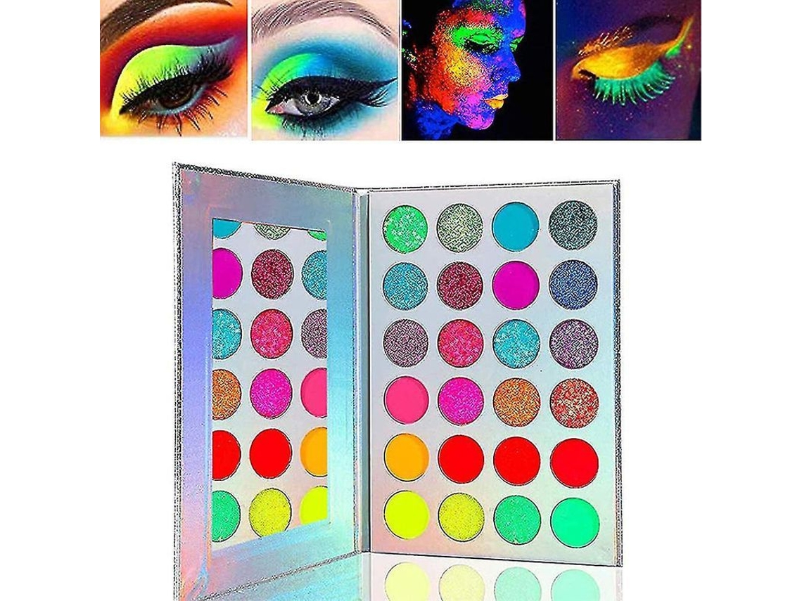 Paleta de Sombras de Olhos Arco íris 24 Cores Profissional Matte Metallic e Shimmer Vibrante