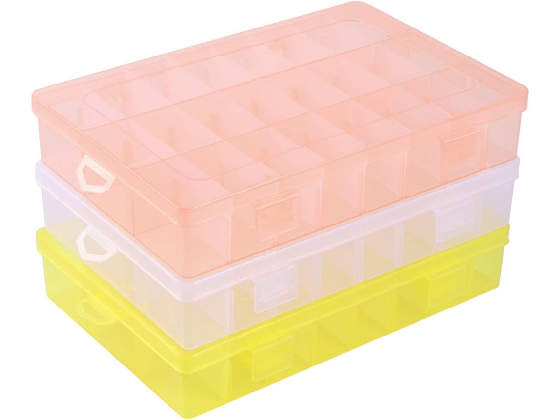 Nuobesty Com 3 Mini Caixas Organizadoras De Joias, Recipientes De Plástico Para Armazenamento