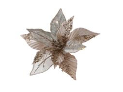 Ornamentos de Natal com Flores Magnólia Glitter RNEMITERY