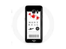 Capa para Samsung Galaxy S6 bilhete de avião Montréal Canadá