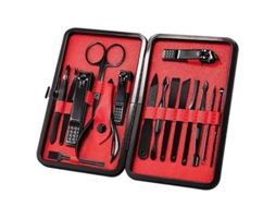 Kit de Manicure e Pedicure Profissional 15 em 1 Aço Inoxidável Hoc Portátil Presente Ideal