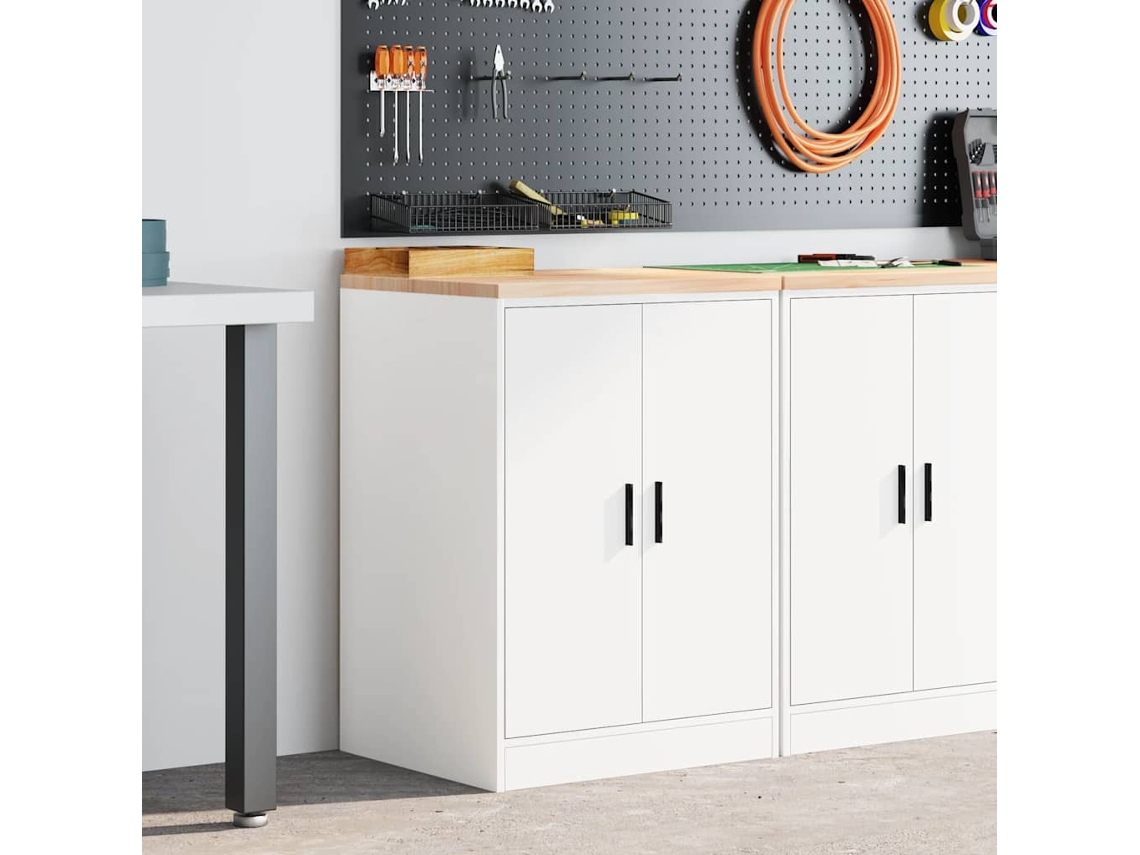 Vidaxl Armário De Arrumação De Garagem Branco 60x51x85 Cm
