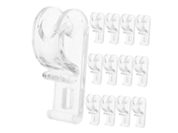 Conjunto De 24 Ganchos Transparentes Com Corrente Para Cortinas De Rolo, Clipes Guia Para Cordão De Cortinas Verticais E Romanas