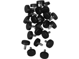 Conjunto De 24 Pés Niveladores Metal Ajustáveis 22mm Para Móveis, Base Antiderrapante Para Mesas E Cadeiras, Rosca M6