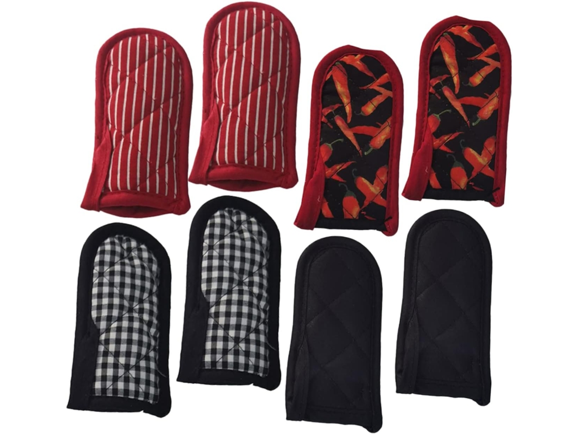 Conjunto De 8 Peças De Capas Isolantes De Algodão Para Alças E Panelas.