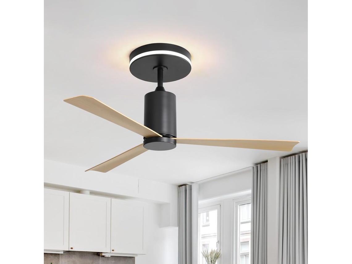 Ventilador De Teto Moderno 52'' Led, Motor Dc Varanda