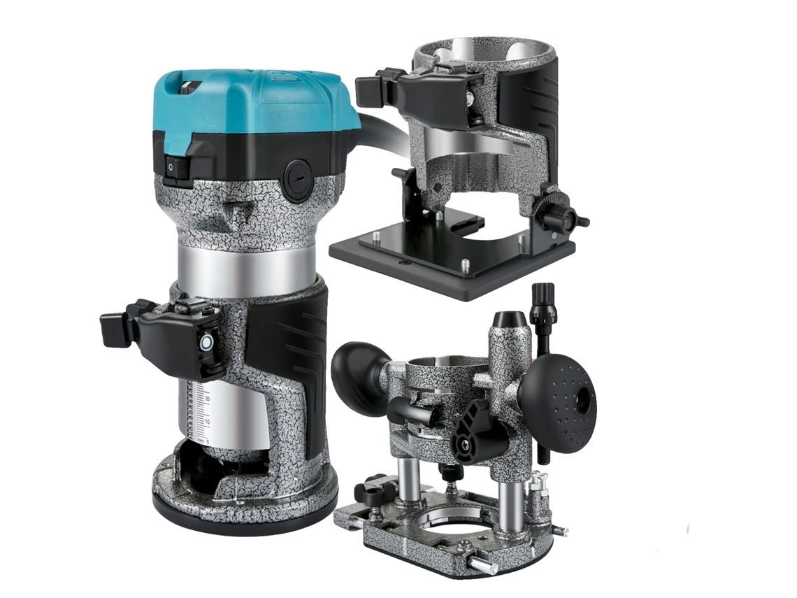 Máquina Fresadora De Madeira, Potência De 710w, Velocidade De 13000-33000 Rpm, Material De Liga De Alumínio, Inclinação De Plunge Fixa