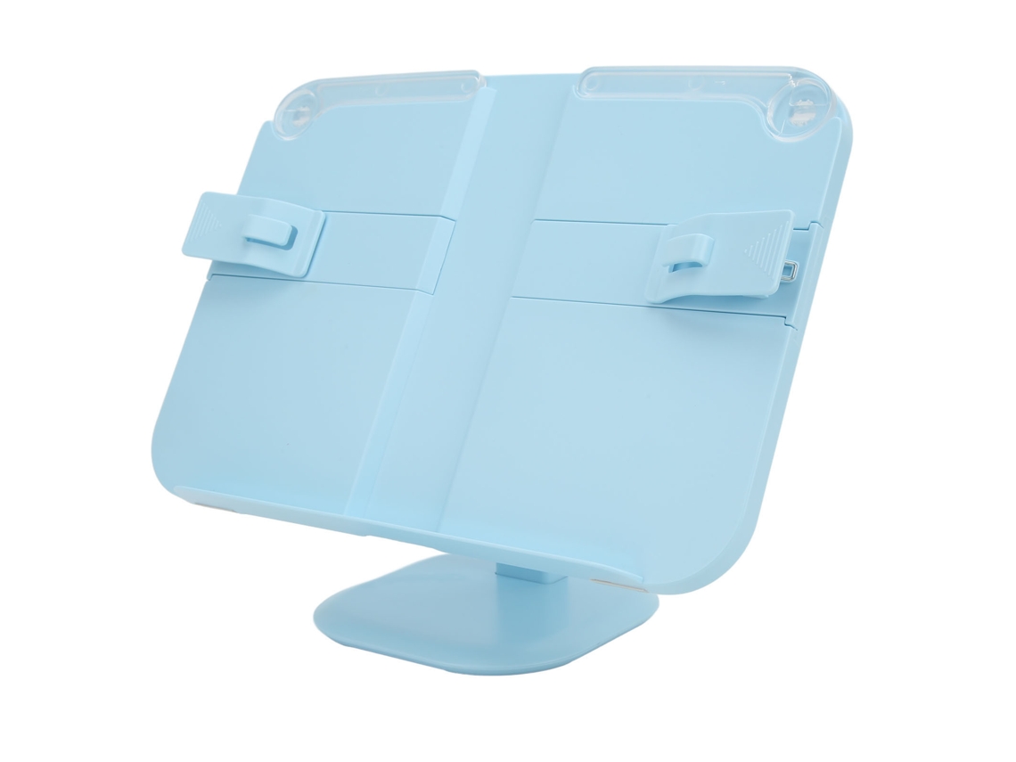 Estante elevatória portátil multifuncional azul Slowmoose, confortável e ajustável para leitura de livros