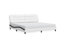 Bed Frame, Bed Frames Vidaxl Branco Couro Artificial (200 X 200 Cm)