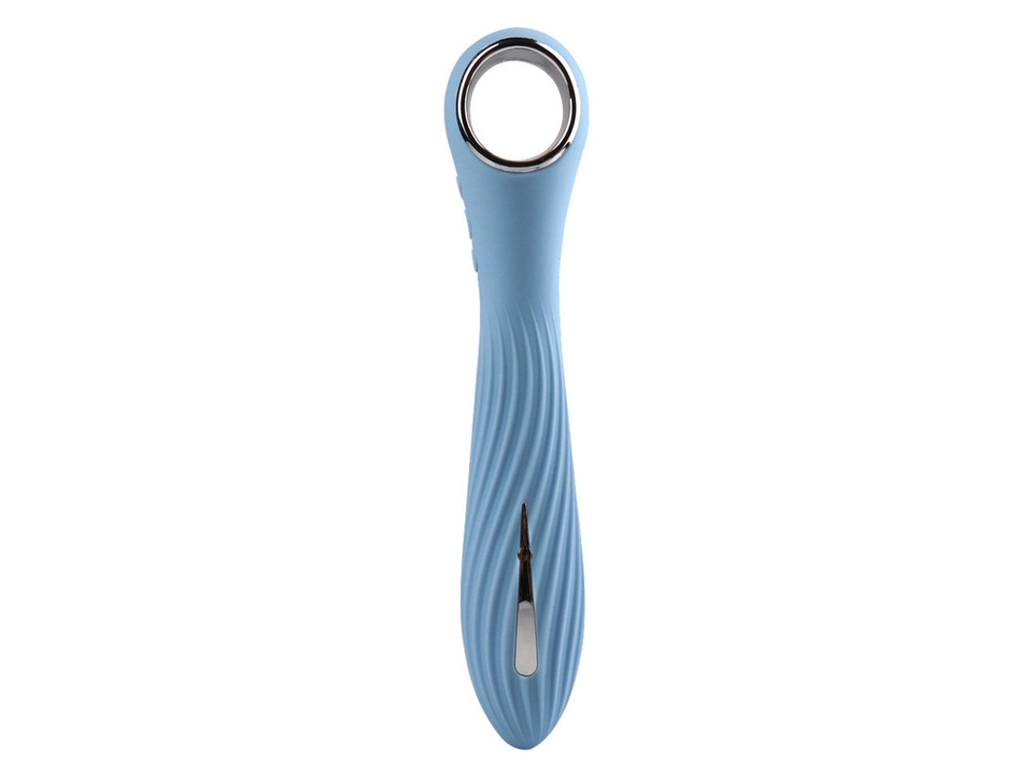 Vibrador Recarregvel Prova Dgua Com 7 Modos De Choque Eltrico E 12 Padres De Vibrao Para Mulheres (azul)