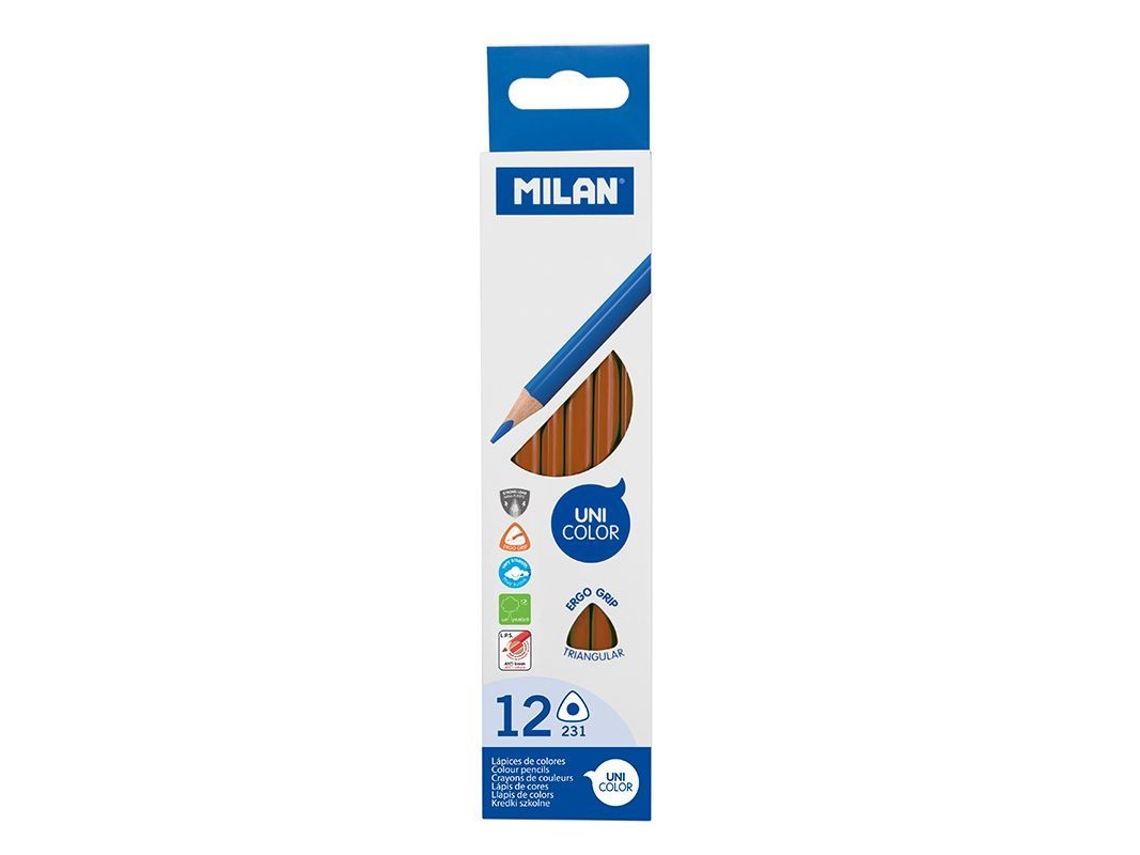 Lápis de Cor Triangulares MILAN Marrom