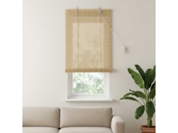 Vidaxl Estores De Rolo Natural 50 X 160 Cm Bambu