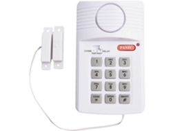 Alarme de segurança sem fio com teclado, funciona com 3 pilhas AA e possui alarme antifurto interno para caravanas.