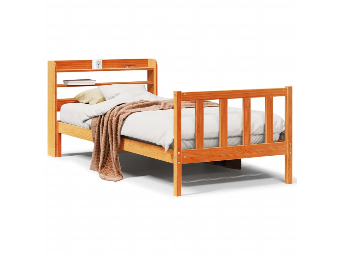 Bed Frame, Bed Frames Vidaxl Marrom Madeira (100 X 200 Cm)