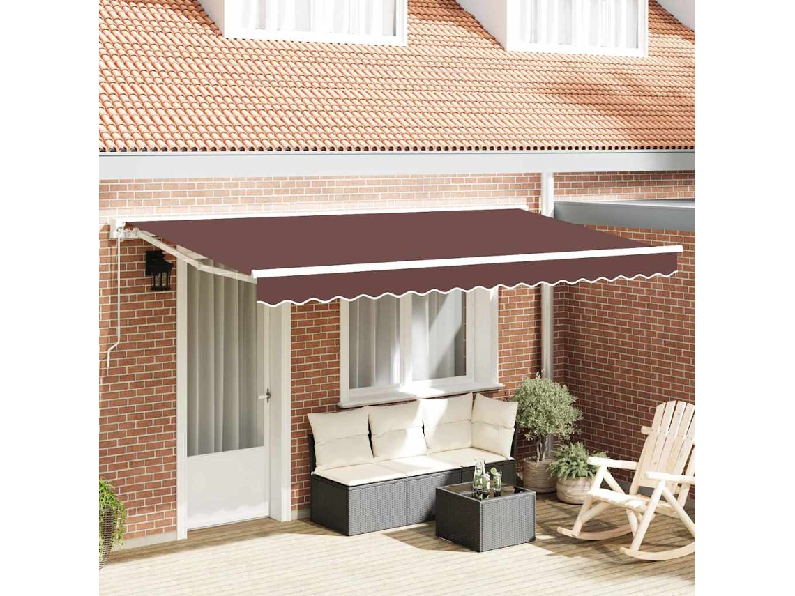 Vidaxl Estrutura De Toldo Castanho 400 X 200 Cm