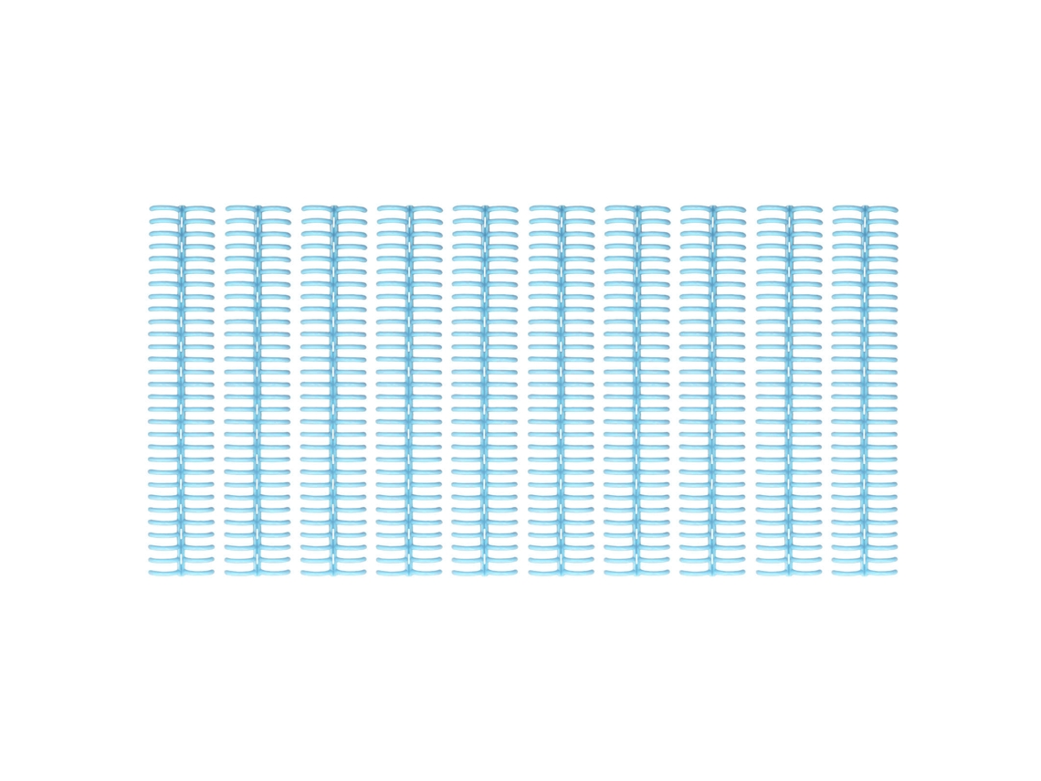 2026 10 Pentes de Encadernação 19mm 30 Anéis Capacidade 150 Folhas Espinhos de Plástico para Papel A4 B5 A5 Azul Transparente