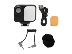 2 In 1 Led Camera Video Light With Microphone Portable Light For Vlog Video Conference LAXISCREED