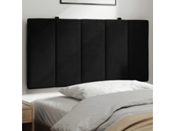 Almofadão De Cabeceira 100 Cm Veludo Preto