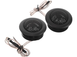 Tweeters automotivos de 30 W em plástico preto, par compacto, som nítido