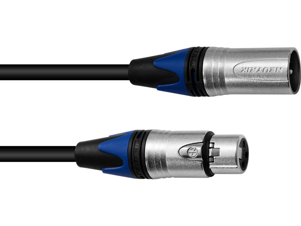 Cabo PSSO XLR COL 3pin 5m bk Neutrik