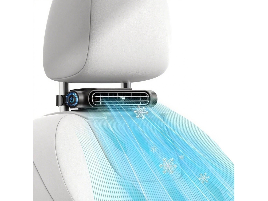 Ventilador Silencioso Para Encosto De Cabeça Com Montagem No Pescoço, 3000 Mah, 18x8 Cm