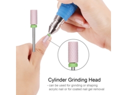 Kit 10 Brocas Cerâmicas Para Unhas Com Estojo Manicure E Pedicure