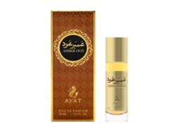Eau De Parfum Amber Oud 30ml Edp Orientale Arab Fragrância Mista Em Notas De Mandarim, Lavanda, Baunilha E Almíscar Ayat Perfumes