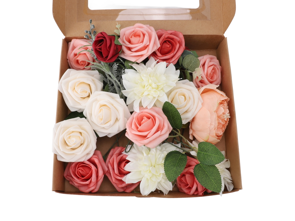 Baok-rosa Artificial De Espuma Flexible Resistente À Descoloração Simulada Para Decoração Diy E Ramo De Casamento No.1
