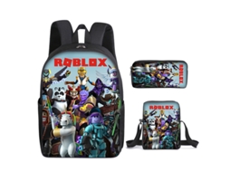 Conjunto Escolar 3 Peças, Estampa De Desenho Animado Com Mochila