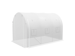 Estufa Jardim 6m² 3x2m Com 6 Janelas E Porta, Branca
