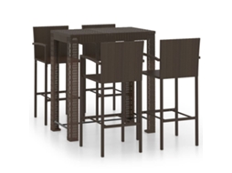 Garden Bar Set, Garden Bar Sets Vidaxl Marrom Rattan / Vime (n/a)
