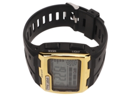 Relógio Digital Esportivo Masculino WR30m à Prova D'água com Luz Luminosa Alarme Data Ouro S/MARCA
