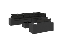 Garden Sofa Set, Garden Sofa Sets Vidaxl Preto Rattan / Vime (n/a)