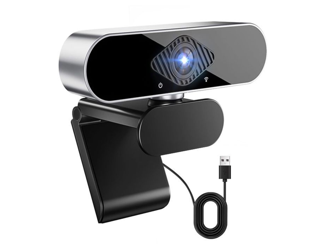 Webcam Para Pc Com Microfone, Full Hd 1080p, Rotação De 360°, Usb Plug E Play, Para Computador Desktop, Mac E Linux.