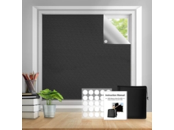 Cortina Blackout Térmica Portátil, Material Preto, Para Janelas, 300 X 145 Cm, Colada Nas Janelas Sem Necessidade De Perfuração Para Proteção Da