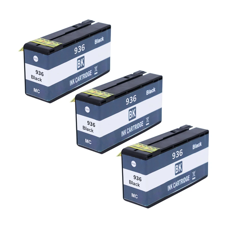 Bk 3pc936xl 936 XL Ink Cartridge For Hp936 Hp Officejet Pro 9110b 9120b 9120e 9130b 9130e 9720e 9730e 9120 9130 9720 9730 MDUG