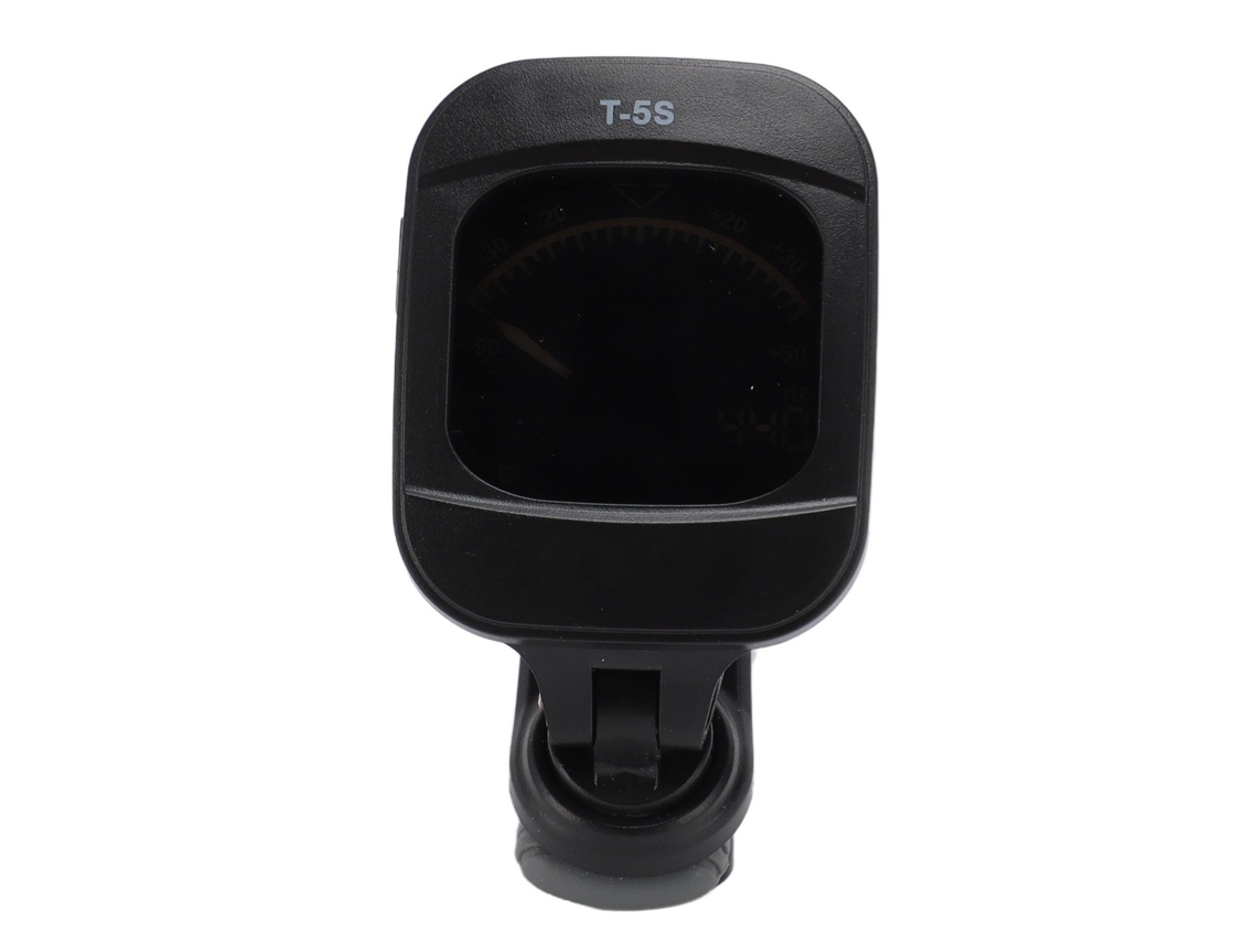 Afinador Clip On para Guitarra Violino Baixo Ukulele Lcd Preto Sensor Vibratório A0 c8 430 450hz A4
