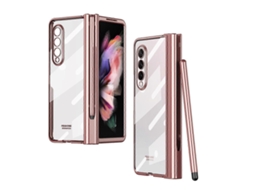 Capa De Celular Com Dobradiça Galvanizada E Caneta Para Samsung Galaxy Z Fold3 5g