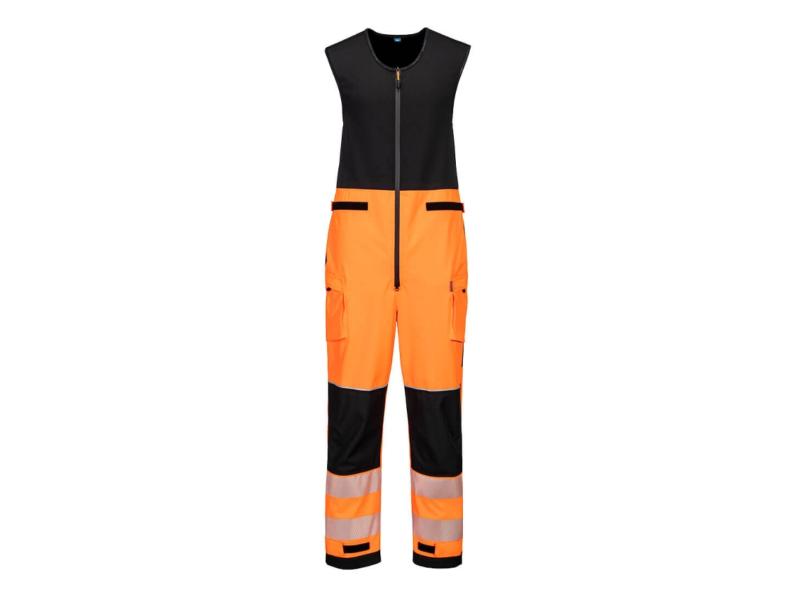 Pw3 Hi Vis Rain Babete Proteção E Conforto / Amarelo Preto / L Portwest (3 Camadas)
