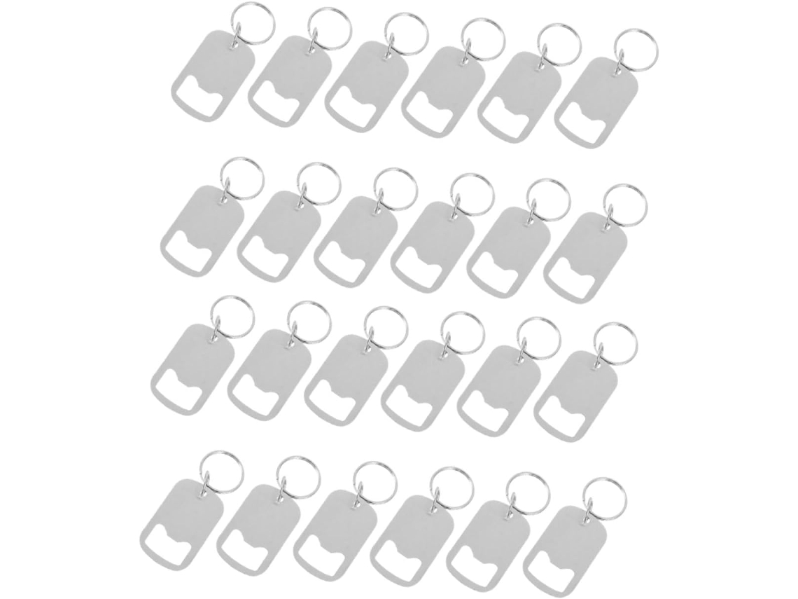 Chaveiro Abridor De Garrafas Compacto De Metal Com 26 Peças E Anel Resistente - Ferramenta Prática