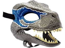 Máscara De Dinossauro Azul Jurassic World Raptor Acessórios De Dinossauro Dino Cosplay Adereços Festival Carnaval Apresenta W Slowmoose